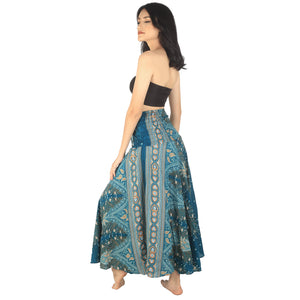 Peacock Women's Bohemian Skirt in Dark Green SK0033 020008 03
