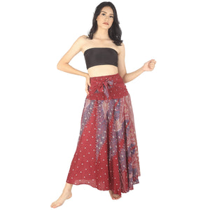 Peacock Women's Bohemian Skirt in Dark Red SK0033 020008 02