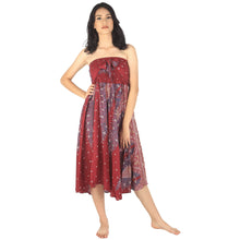 Load image into Gallery viewer, Peacock Women&#39;s Bohemian Skirt in Dark Red SK0033 020008 02