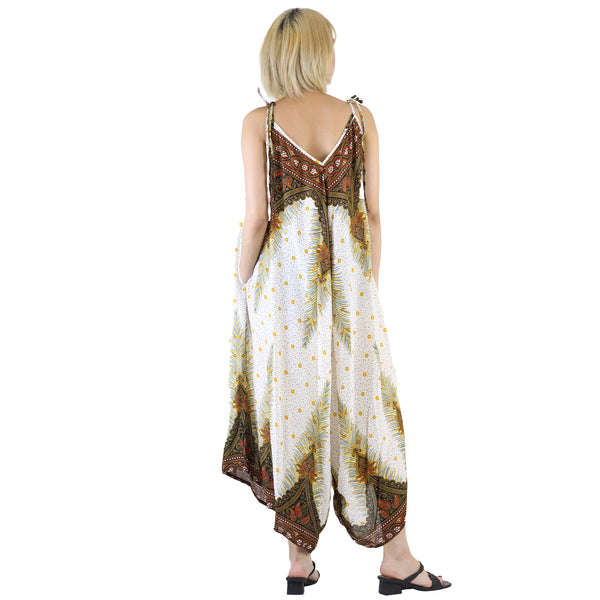 Peacock Women's Jumpsuit in White JP0069 020042 01
