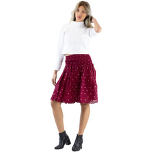 Load image into Gallery viewer, Peacock Women&#39;s Skirt in Dark Red SK0090 020008 02