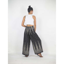Load image into Gallery viewer, Peacock Feather Dream Women Palazzo Pants in Black PP0076 020015 09