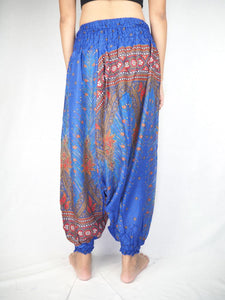 Peacock Unisex Aladdin drop crotch pants in Bright Navy PP0056 020007 03
