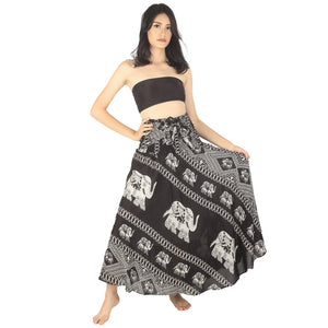 Pirate Elephant Women's Bohemian Skirt in Black SK0033 020023 01