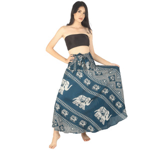 Pirate Elephant Women's Bohemian Skirt in Green SK0033 020023 05