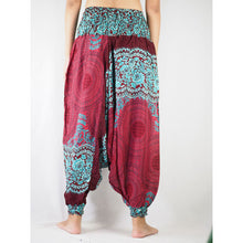 Load image into Gallery viewer, Princess Mandala  Unisex Aladdin drop crotch pants in Red PP0056 020030 01