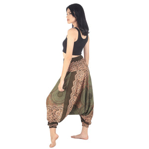 Princess Mandala Unisex Aladdin drop crotch pants in Olive PP0056 020030 03
