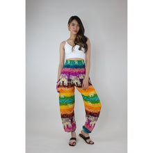 Load image into Gallery viewer, Rainbow Elephant Women&#39;s Harem Pants in Green PP0004 020235 05