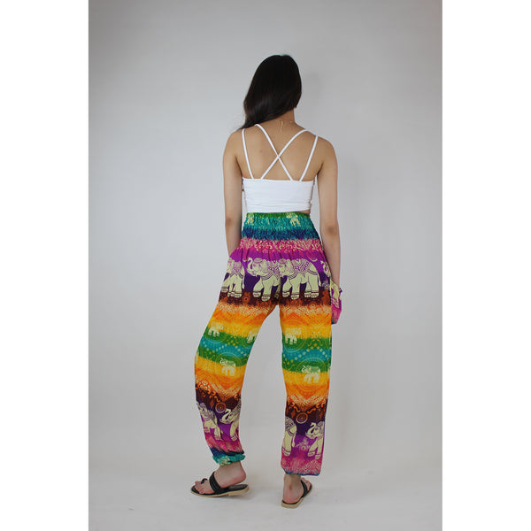 Rainbow Elephant Women's Harem Pants in Green PP0004 020235 05