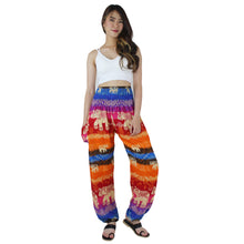 Load image into Gallery viewer, Rainbow Elephant Women&#39;s Harem Pants in Orange PP0004 020235 03