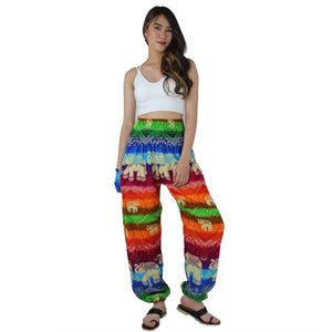 Rainbow Elephant Women's Harem Pants in Purple PP0004 020235 04