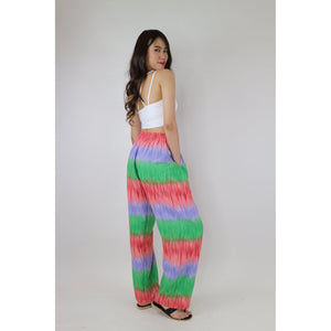 Rainbow Tiedye Women's Lounge Drawstring Pants in Green PP0216 130130 02