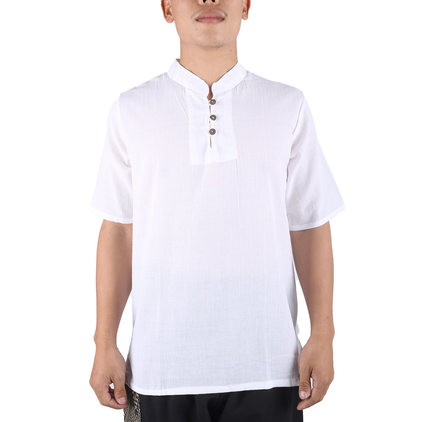 Solid Color Men's T-Shirt in White SH0173 010000 04