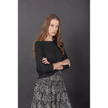 Load image into Gallery viewer, Solid Color Women&#39;s T-Shirt in Black SH0180 070000 10