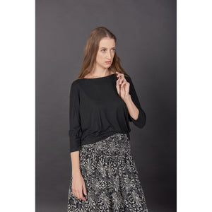 Solid Color Women's T-Shirt in Black SH0180 070000 10