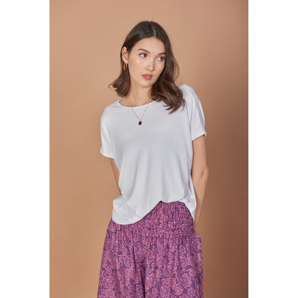 Solid Color Women's T-Shirt in White SH0181 070000 04