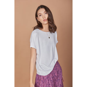 Solid Color Women's T-Shirt in White SH0181 070000 04