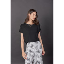 Load image into Gallery viewer, Solid Color Women&#39;s T-Shirt in Black SH0181 070000 10