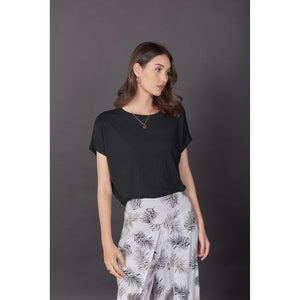 Solid Color Women's T-Shirt in Black SH0181 070000 10