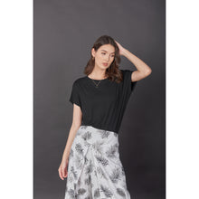 Load image into Gallery viewer, Solid Color Women&#39;s T-Shirt in Black SH0181 070000 10