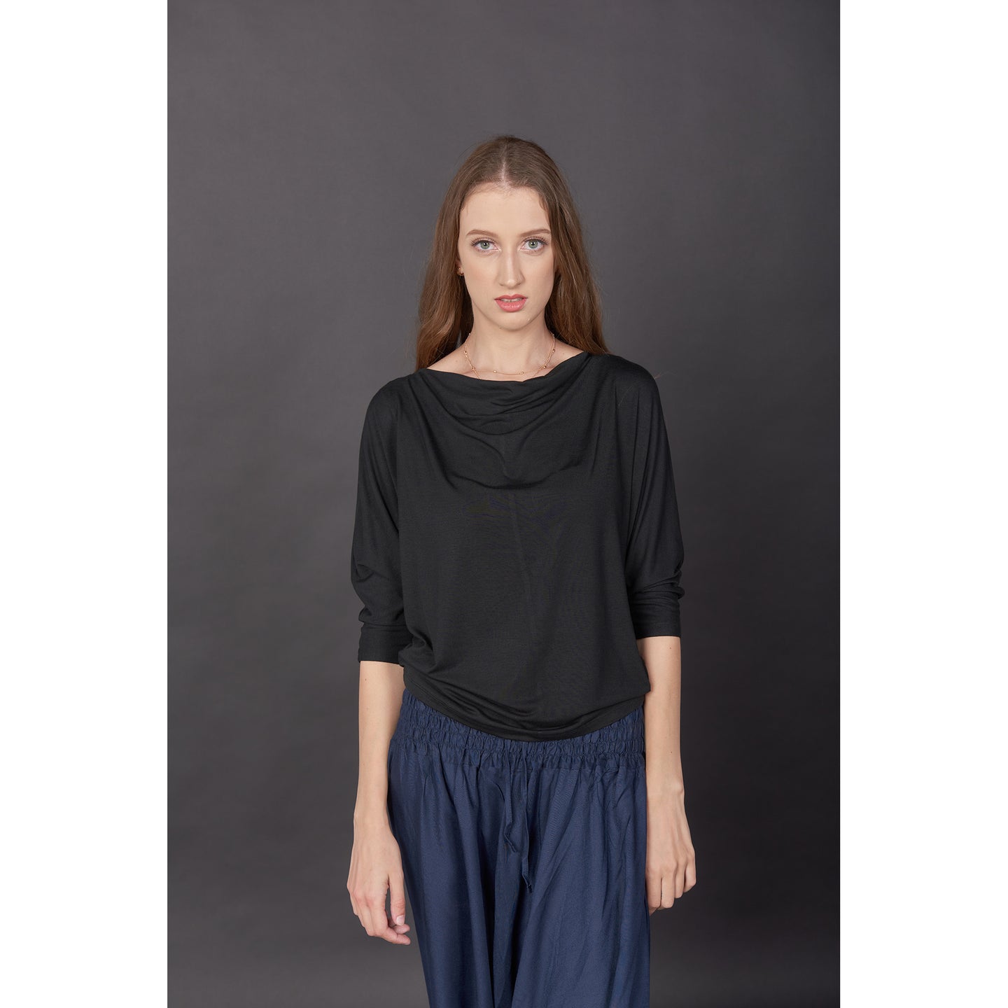 Solid Color Women's T-Shirt in Black SH0182 070000 10