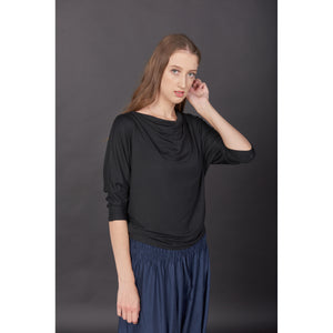 Solid Color Women's T-Shirt in Black SH0182 070000 10