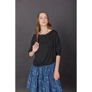 Solid Color Women's T-Shirt in Black SH0182 070000 10