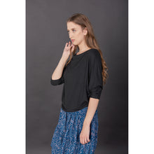 Load image into Gallery viewer, Solid Color Women&#39;s T-Shirt in Black SH0182 070000 10