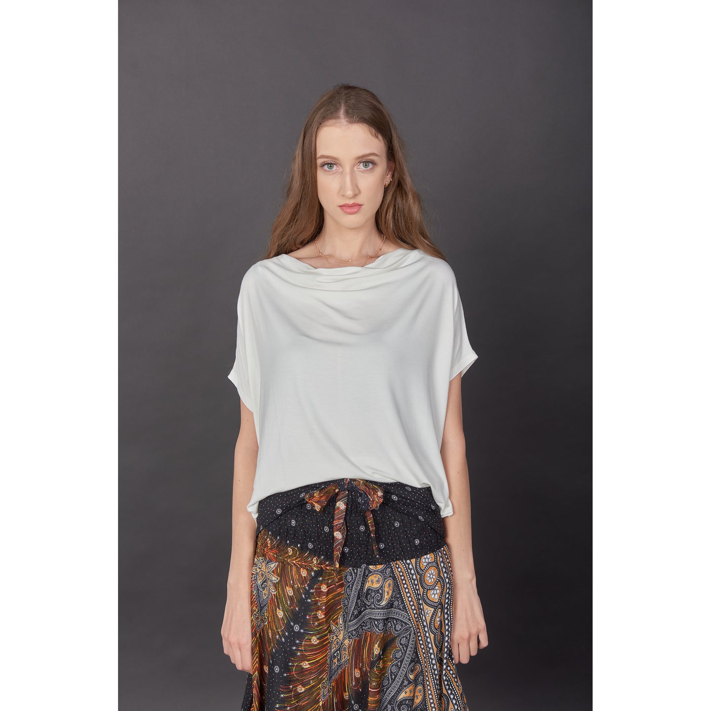 Solid Color Women's T-Shirt in White SH0183 070000 04