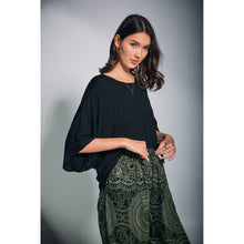 Load image into Gallery viewer, Solid Color Women&#39;s T-Shirt in Black SH0184 070000 10