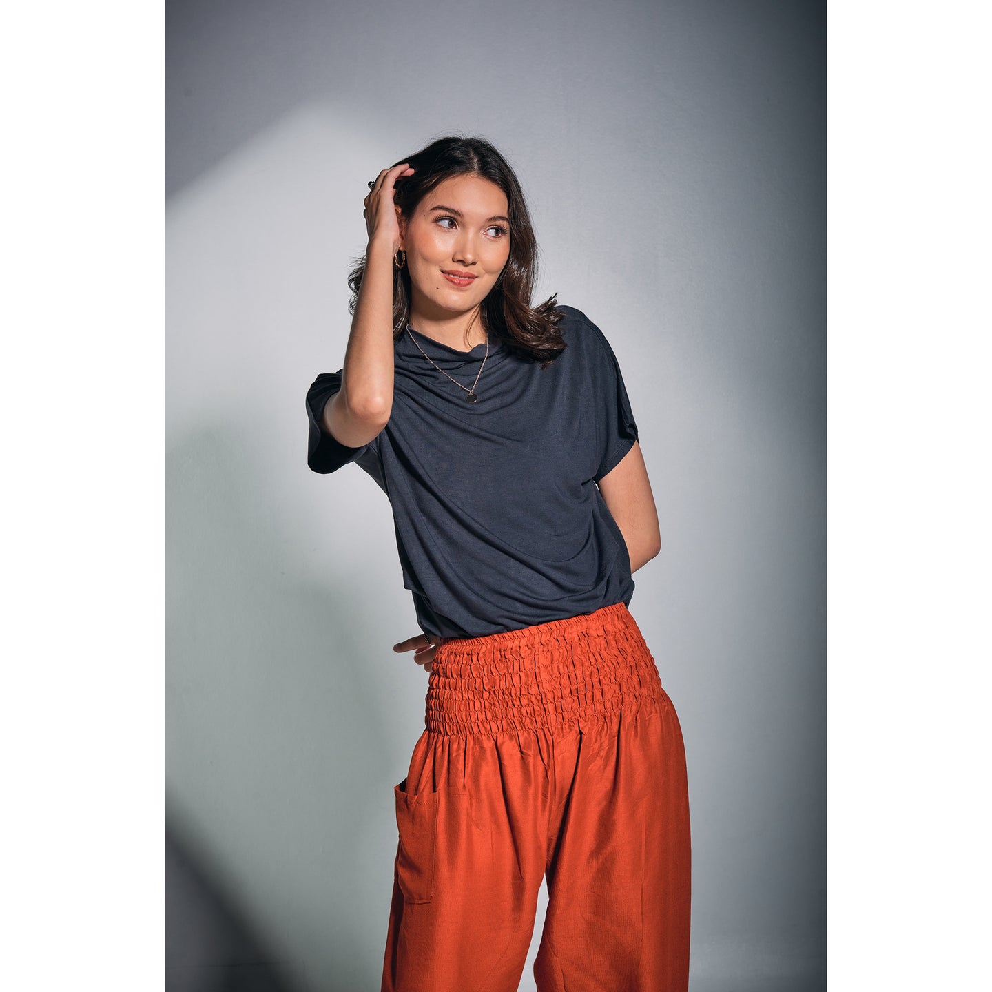 Solid Color Women's T-Shirt in Gray SH0190 070000 01