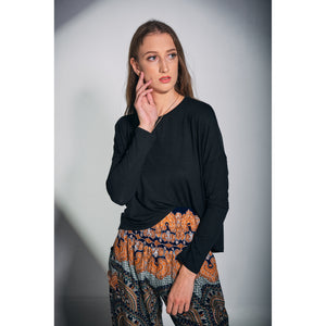 Solid Color Women's T-Shirt in Black SH0191 070000 10