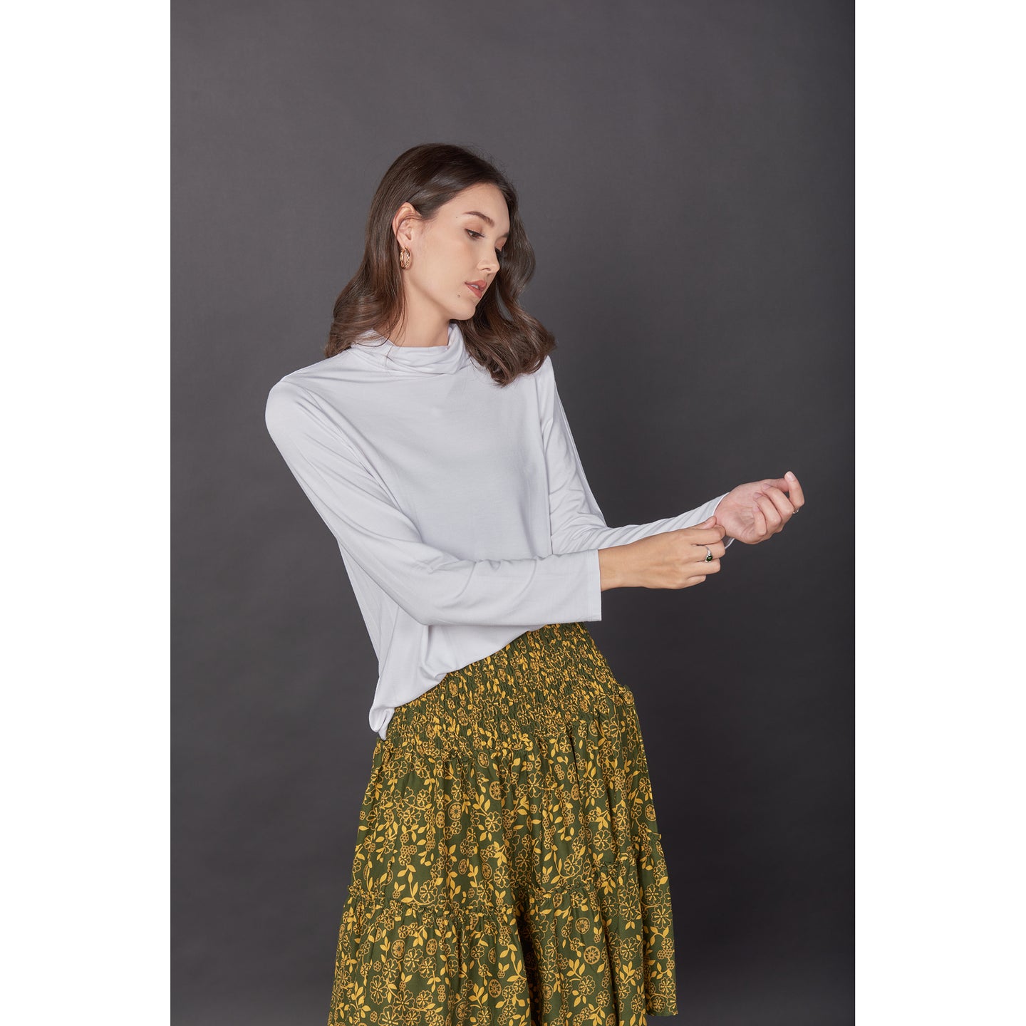 Solid Color Women's T-Shirt in White SH0192 070000 04