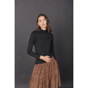Solid Color Women's T-Shirt in Black SH0192 070000 10