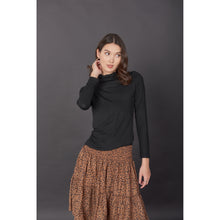 Load image into Gallery viewer, Solid Color Women&#39;s T-Shirt in Black SH0192 070000 10