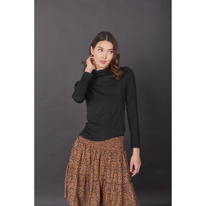 Solid Color Women's T-Shirt in Black SH0192 070000 10