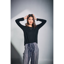 Load image into Gallery viewer, Solid Color Women&#39;s T-Shirt in Black SH0193 070000 10