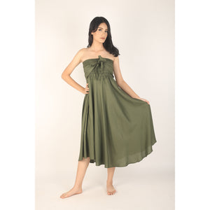 Solid Color Women's Bohemian Skirt in Olive SK0033 020000 13