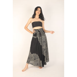 Floral Mandala Women's Bohemian Skirt in Black SK0033 020036 02