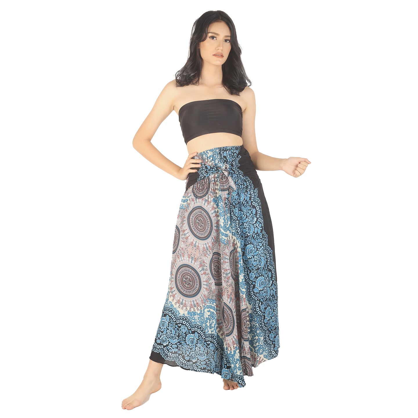 Clock Nut Women's Bohemian Skirt in White SK0033 020067 01