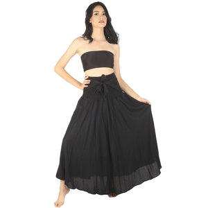 Solid Color Women's Bohemian Skirt in Black SK0033 020000 10