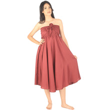 Load image into Gallery viewer, Solid Color Women&#39;s Bohemian Skirt in Burgundy SK0033 020000 15