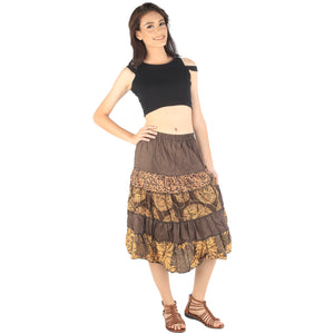 Floral Classic Women Mini Skirts in Brown SK0061 020098 01