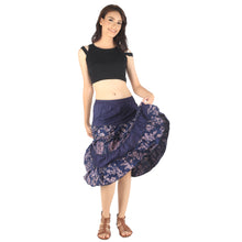 Load image into Gallery viewer, Floral Classic Women Mini Skirts in Navy Blue SK0061 020098 03