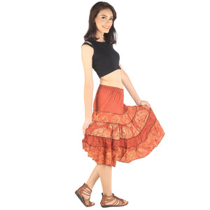 Floral Classic Women Mini Skirts in Orange SK0061 020098 04