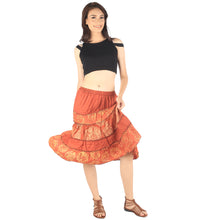 Load image into Gallery viewer, Floral Classic Women Mini Skirts in Orange SK0061 020098 04