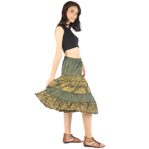 Floral Classic Women Mini Skirts in Green SK0061 020098 07