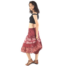 Load image into Gallery viewer, Floral Classic Women Mini Skirts in Burgundy SK0061 020098 09