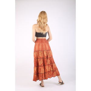 Floral Classic Women Skirts in Orange SK0067 020098 04