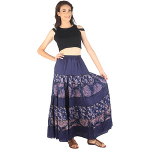 Floral Classic Women Skirts in Navy Blue SK0067 020098 03